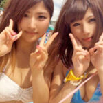 プールに遊びに来たJDが流されて友人同士で３Pセックス